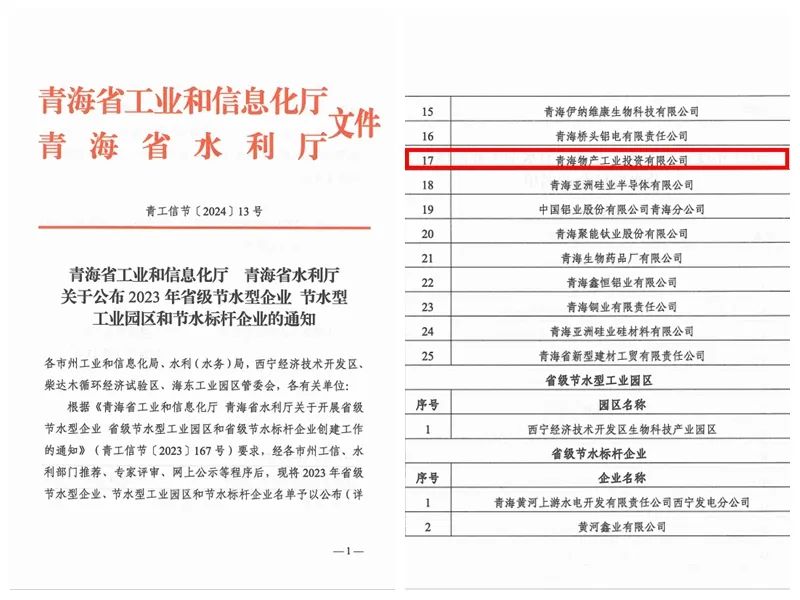 建设节水企业 共筑绿色将来&mdash;&mdash;QMH官网工投公司成功获得&ldquo;青海省节水型企业&rdquo;认定