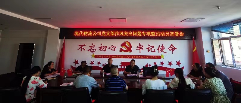 现代物流公司党支部召开风格凸起问题 专项整治带头部署会