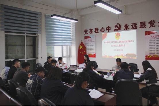 共青团青海省第三构筑工程有限公司支部委员会召开第二次团员大会