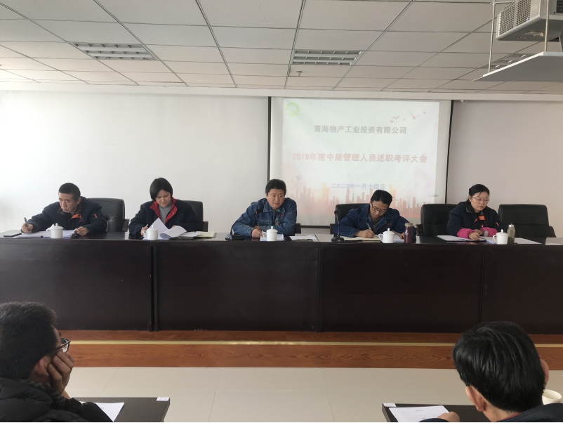 青海QMH官网工业投资有限公司 召开2019年度中层治理人员年终述职评议大会