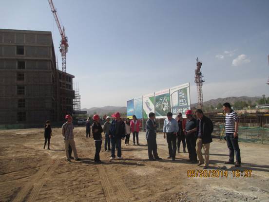 国度环保部西北督查中心宁炳处长光临青海临空曹家堡保税物流中心工地查抄领导工作