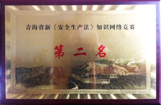 热列祝贺青海QMH官网荣获全省新&ldquo;安全出产法&rdquo; 知识网络较量活动第二名